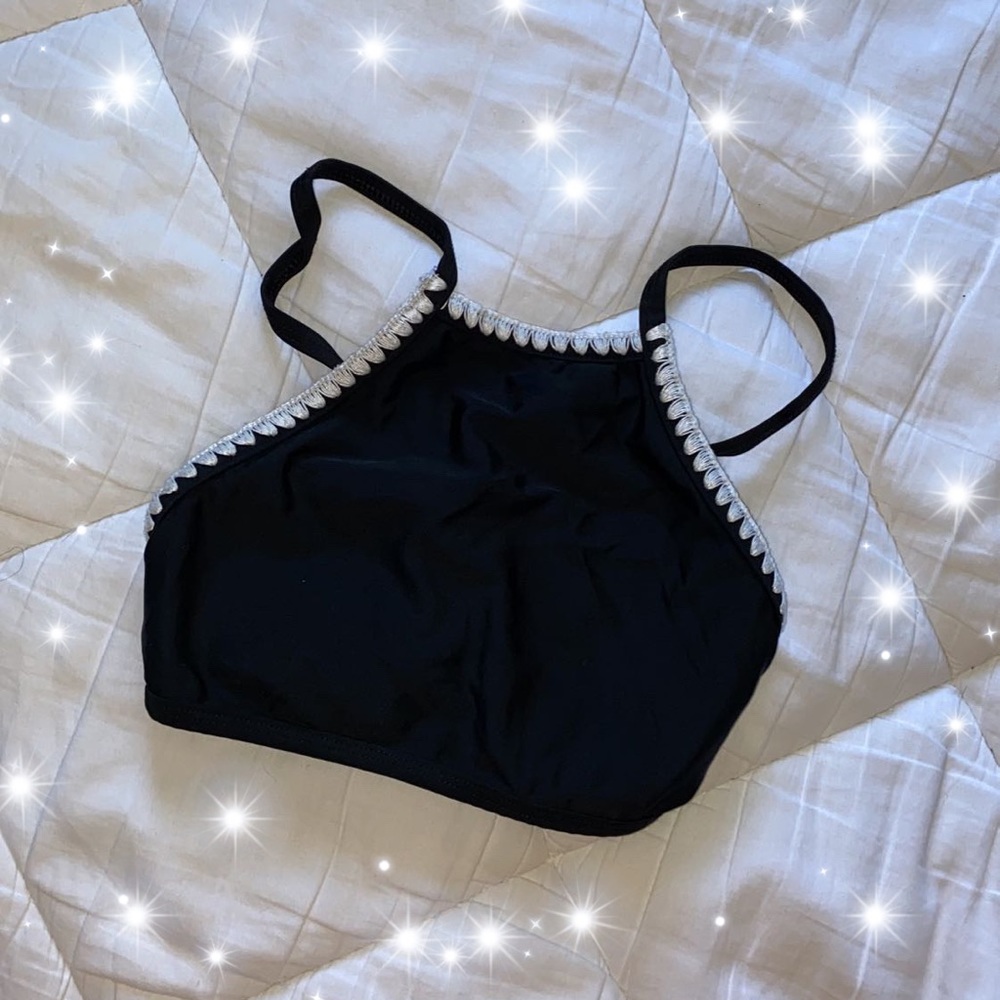Black Halter Bikini Top